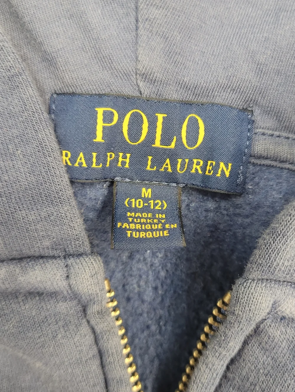 Polo Ralph Lauren Blue Rainbow Pony Zip-up Hooded Sweatshirt Youth M 10-12